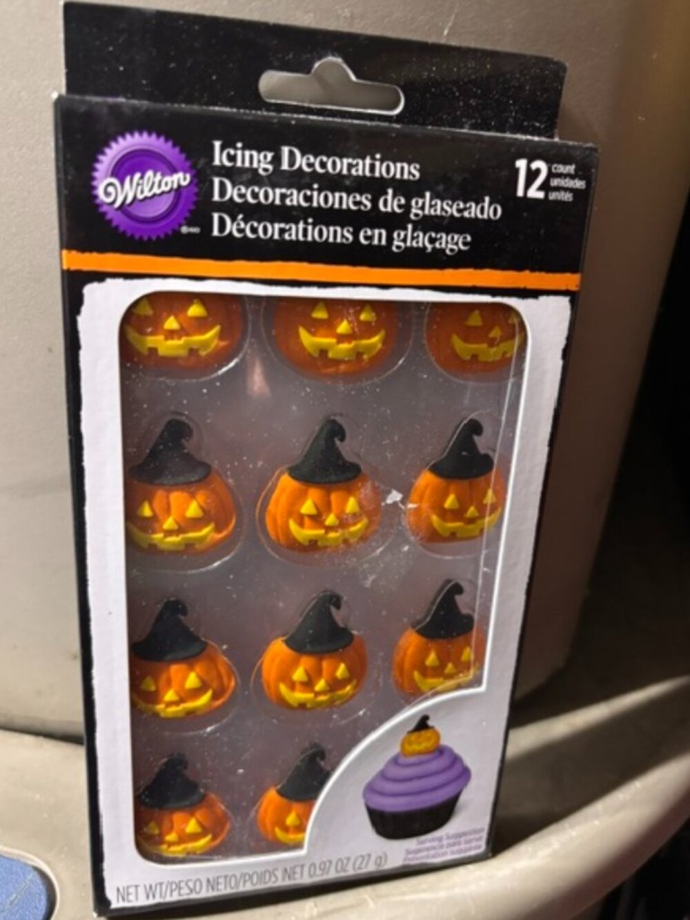 Pumpkin Icing Decoration 12 Pc Baking Wilton Halloween